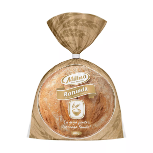 Круглый хлеб из цельно зерновой муки упакованный 0.500кг